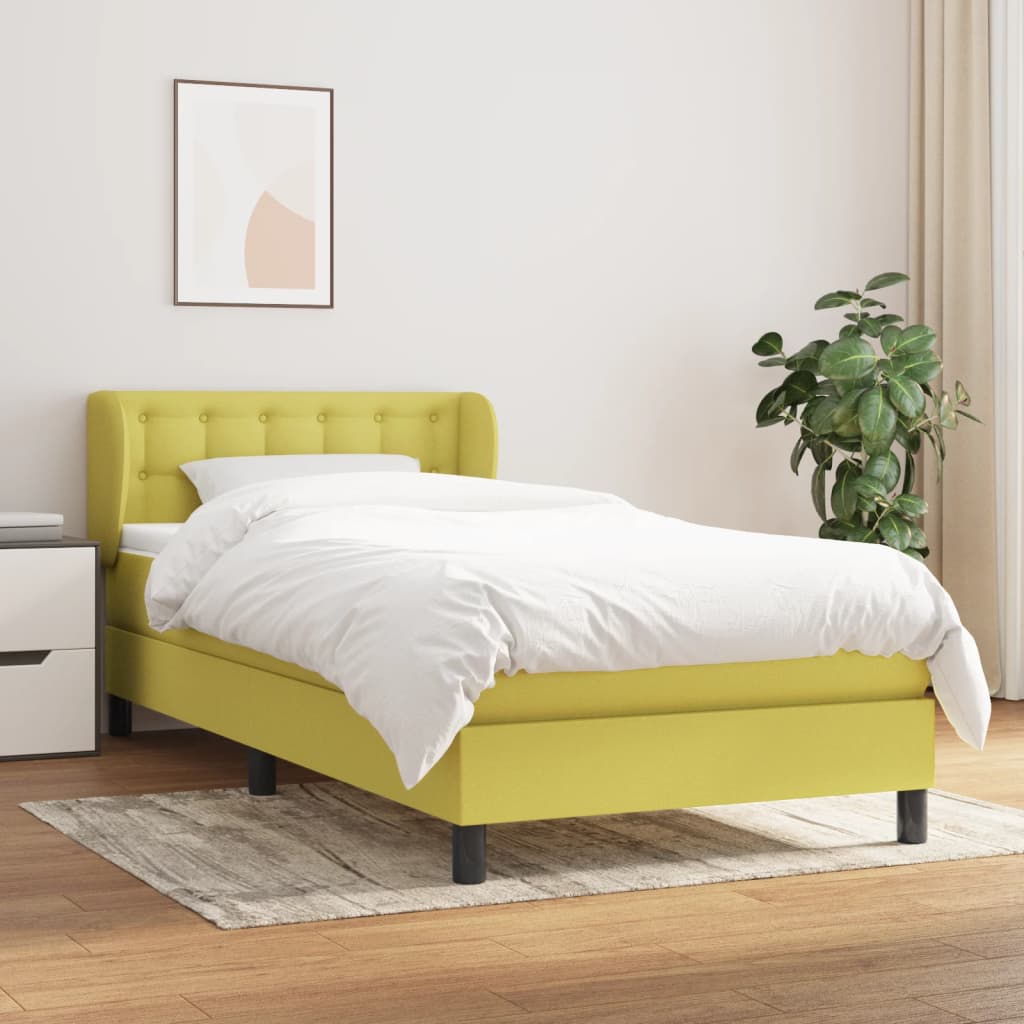 Boxspringbett Mit Matratze Stoff Grün