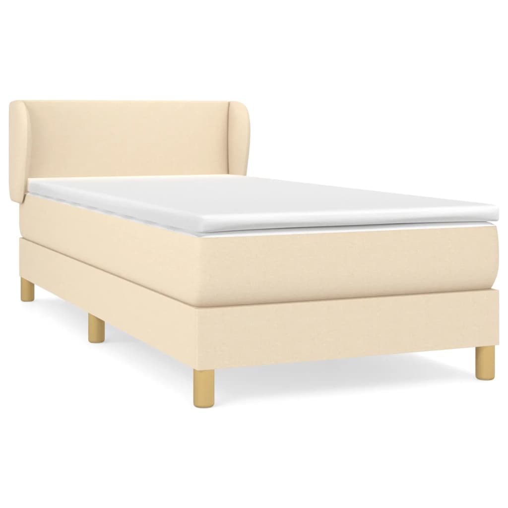 Boxspringbett Mit Matratze Stoff Creme