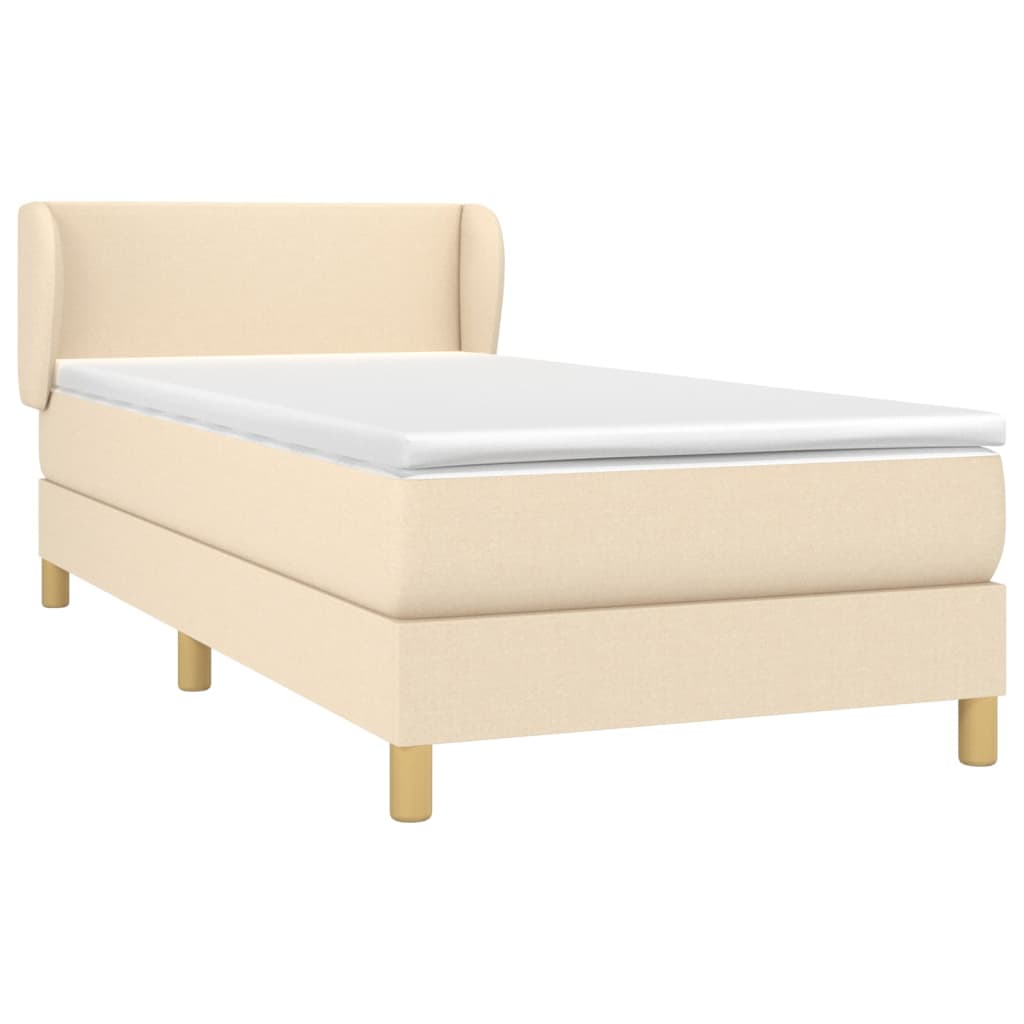 Boxspringbett Mit Matratze Stoff Creme