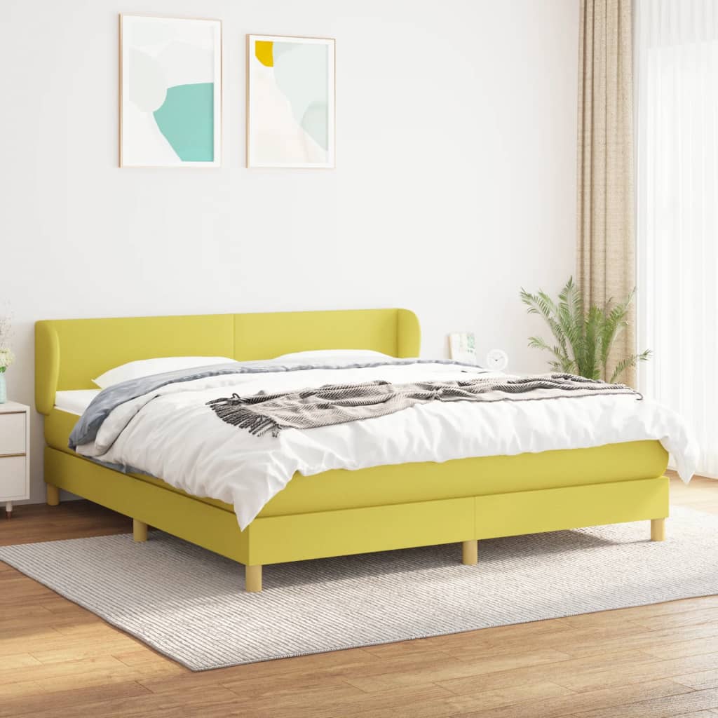 Boxspringbett Mit Matratze Stoff Grün