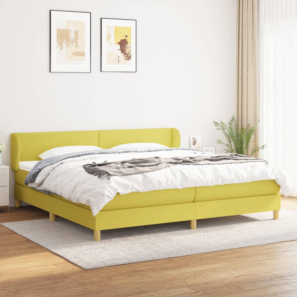 Boxspringbett Mit Matratze Stoff Grün