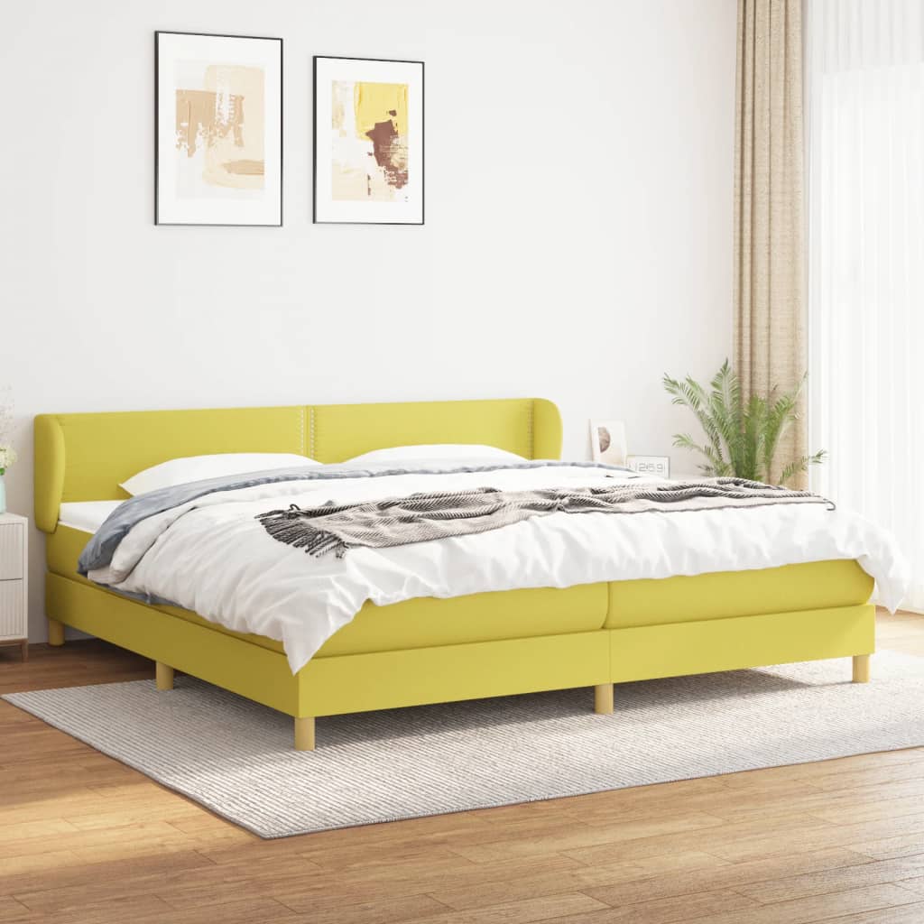 Boxspringbett Mit Matratze Stoff Grün