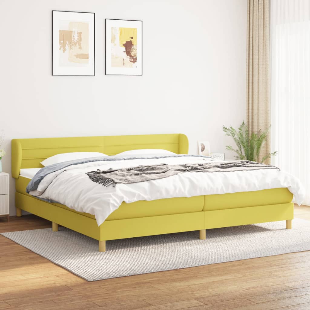 Boxspringbett Mit Matratze Stoff Grün
