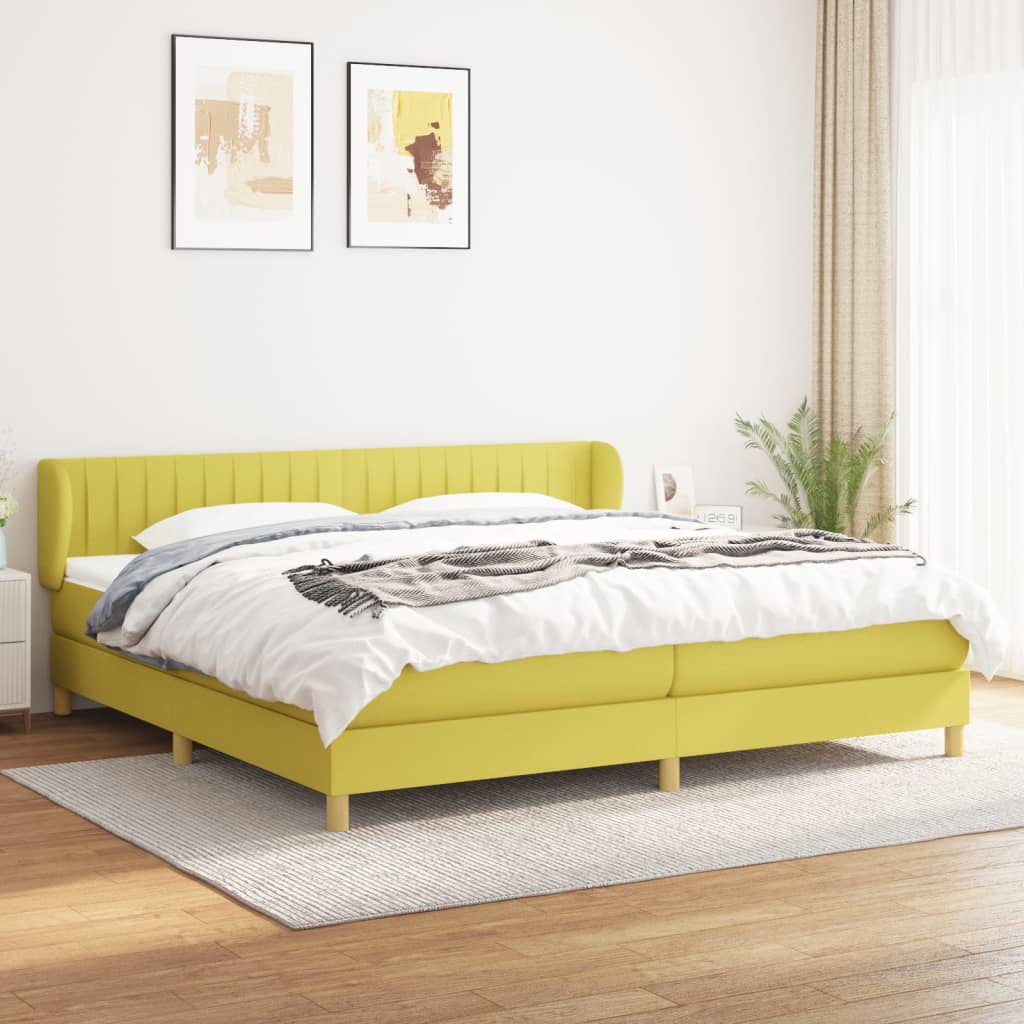Boxspringbett Mit Matratze Stoff Grün