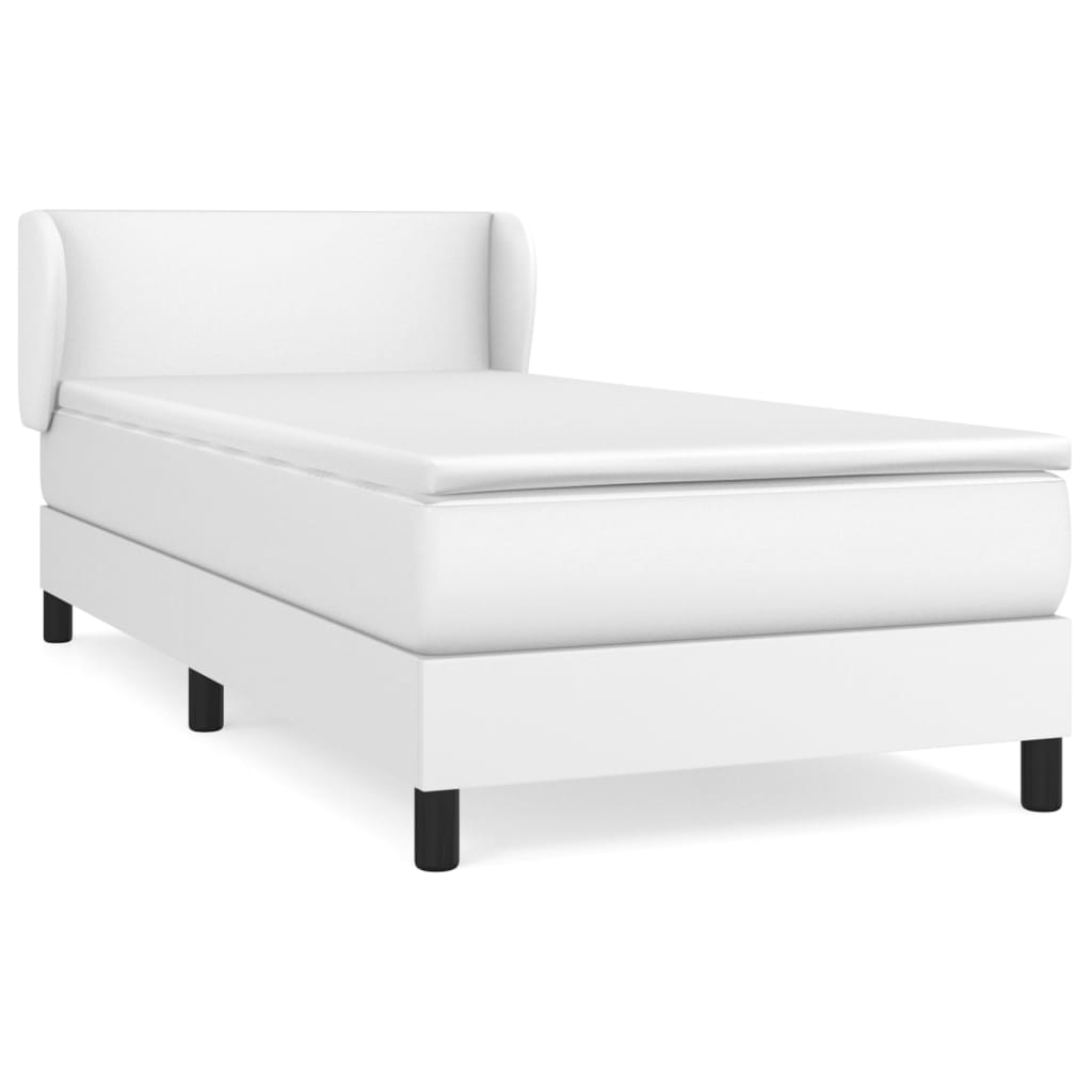 Boxspringbett Mit Matratze Kunstleder Weiß