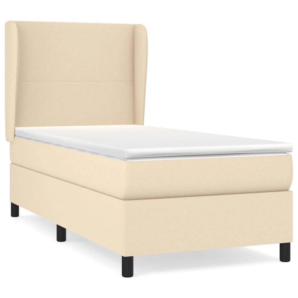 Boxspringbett Mit Matratze Stoff Creme