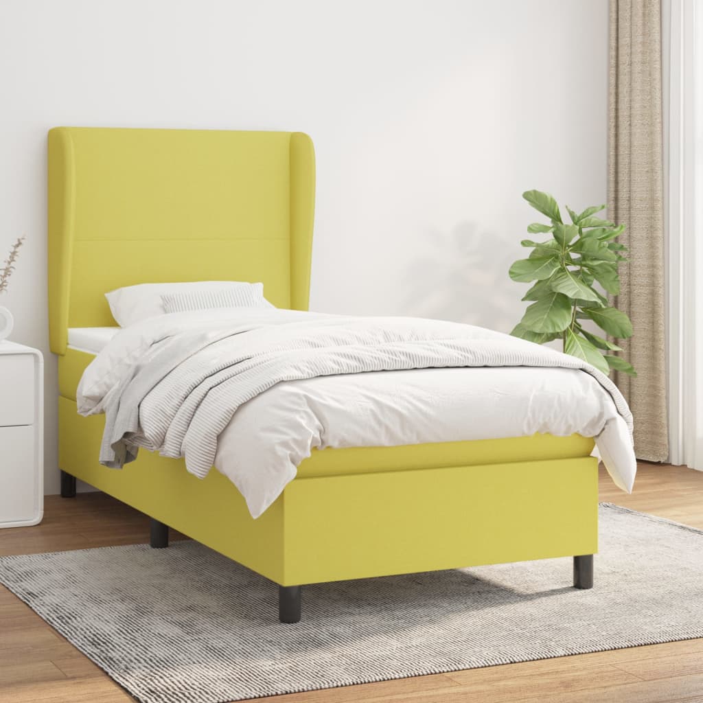 Boxspringbett Mit Matratze Stoff Grün