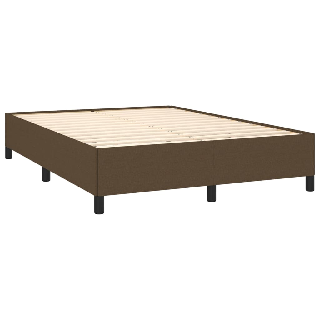 Boxspringbett Mit Matratze Stoff Dunkelbraun