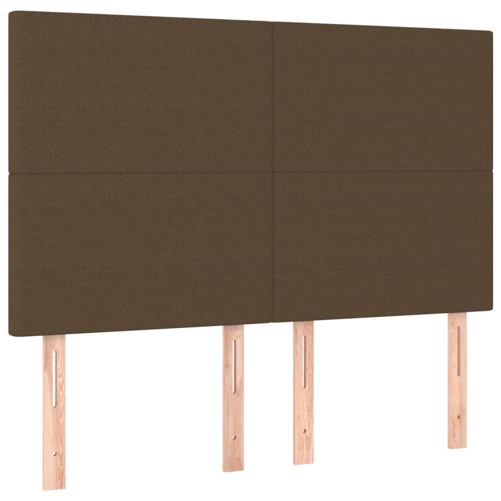 Boxspringbett Mit Matratze Stoff Dunkelbraun
