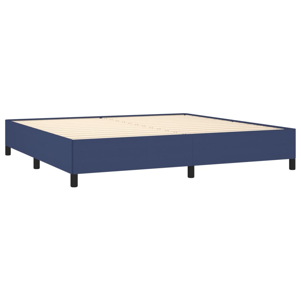 Boxspringbett Mit Matratze Stoff Blau