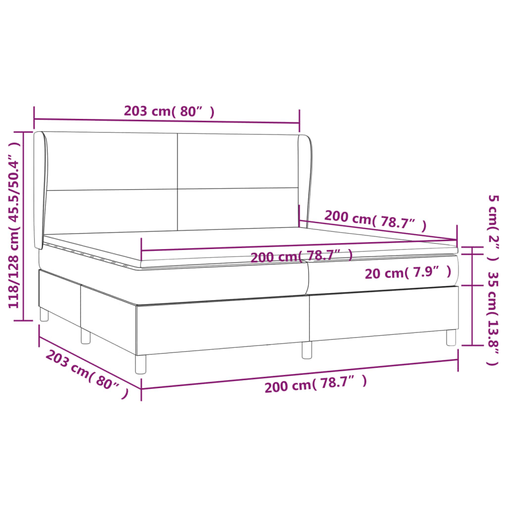 Boxspringbett Mit Matratze Stoff Blau