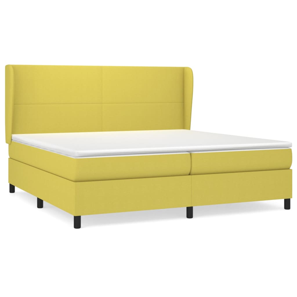 Boxspringbett Mit Matratze Stoff Grün