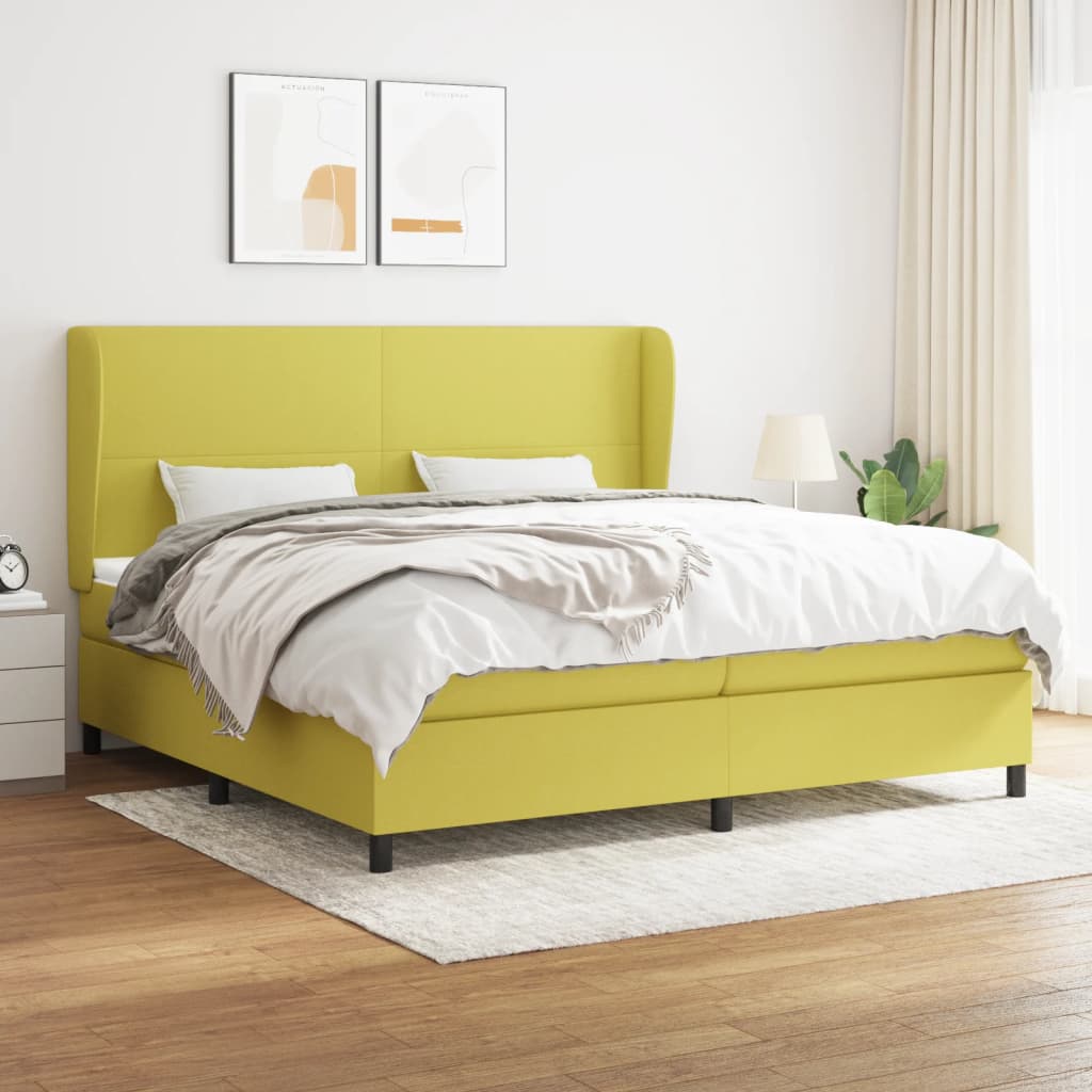 Boxspringbett Mit Matratze Stoff Grün