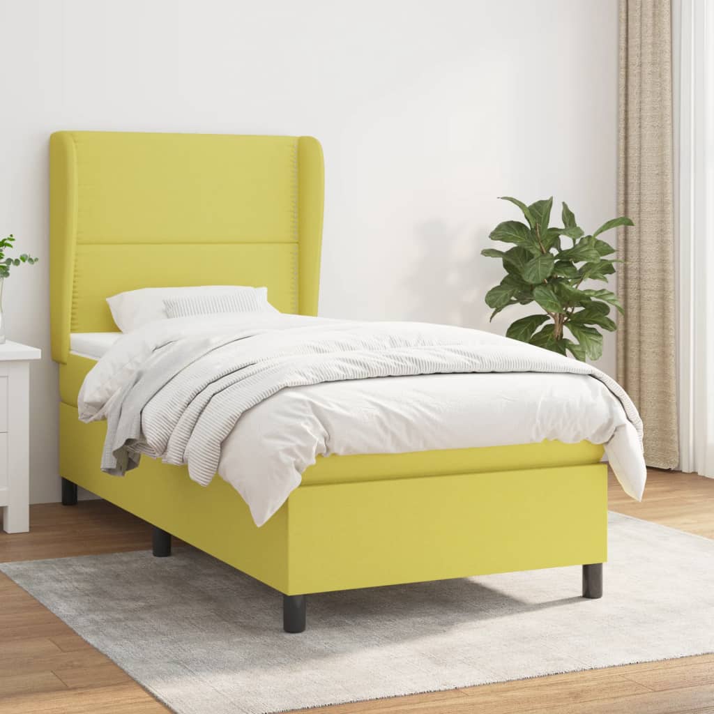 Boxspringbett Mit Matratze Stoff Grün