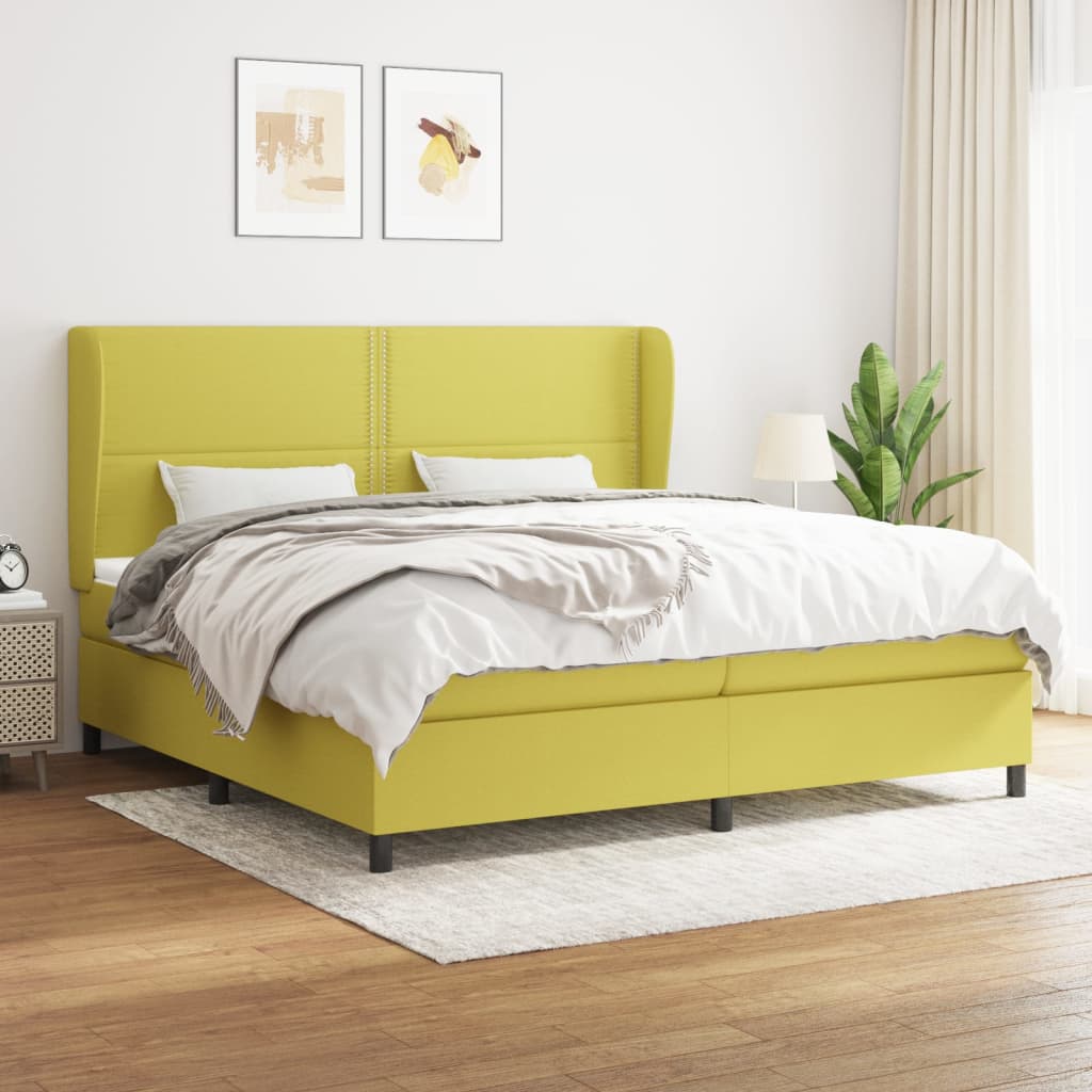 Boxspringbett Mit Matratze Stoff Grün
