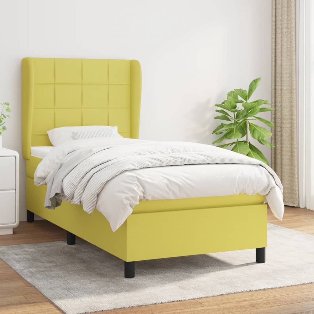 Boxspringbett Mit Matratze Stoff Grün