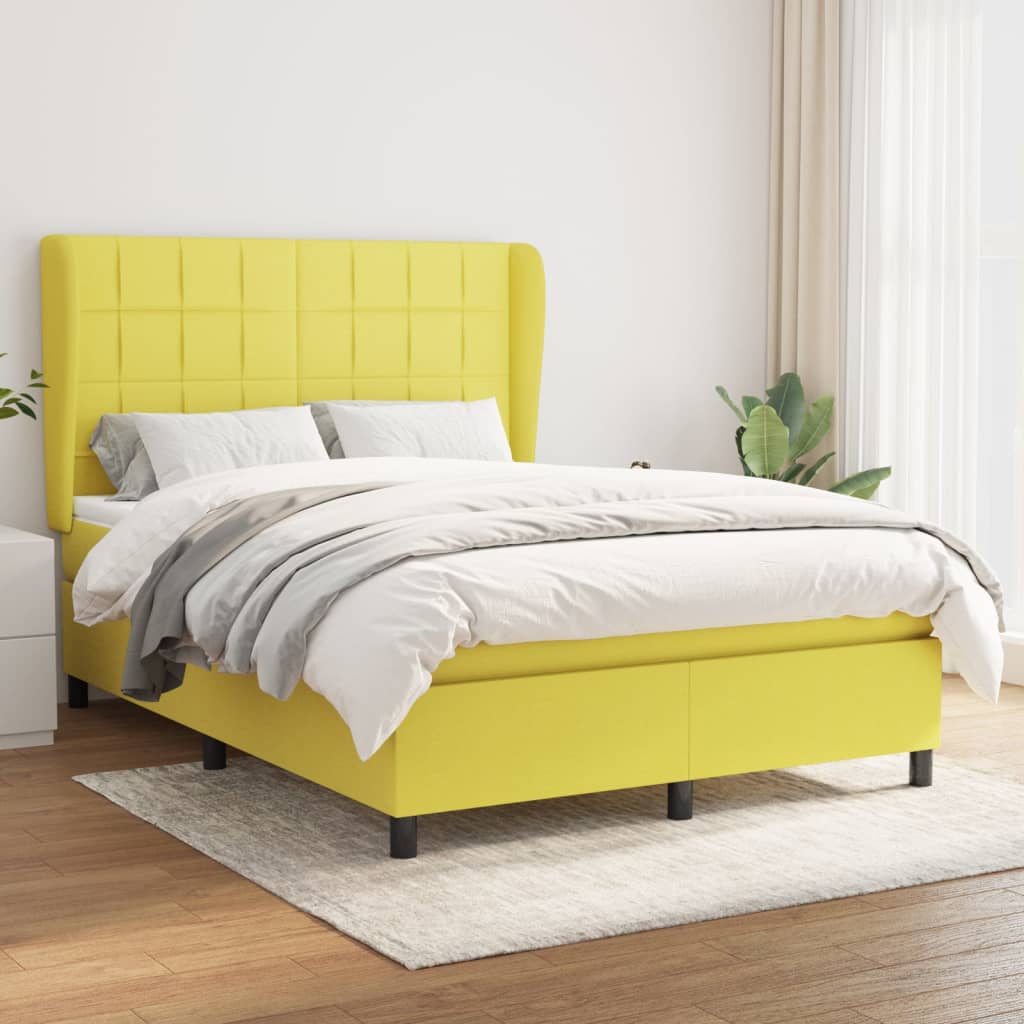 Boxspringbett Mit Matratze Stoff Grün
