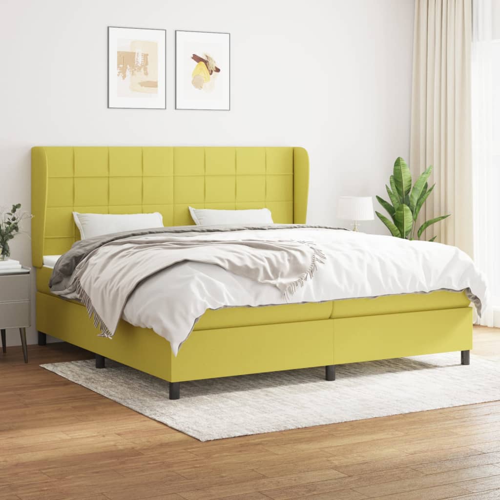 Boxspringbett Mit Matratze Stoff Grün