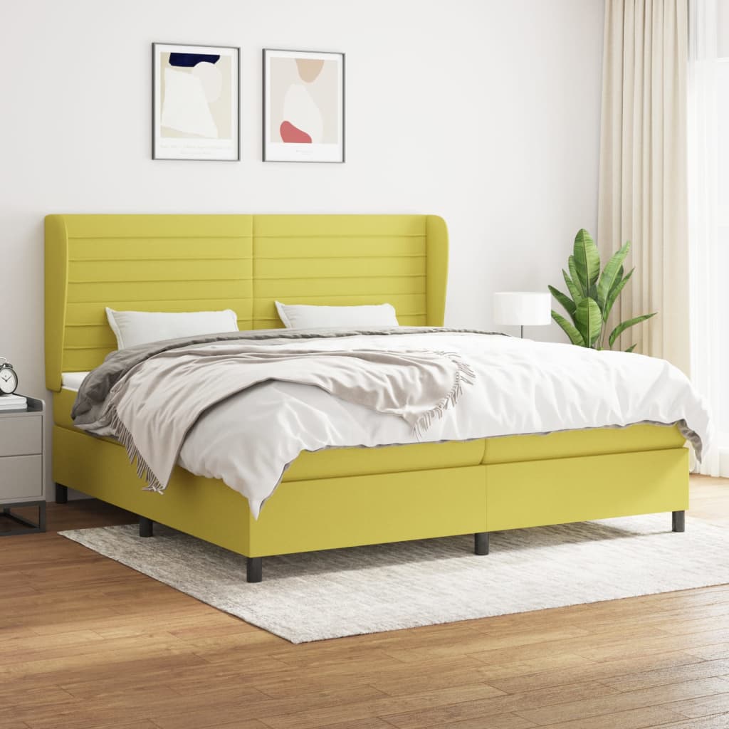 Boxspringbett Mit Matratze Stoff Grün