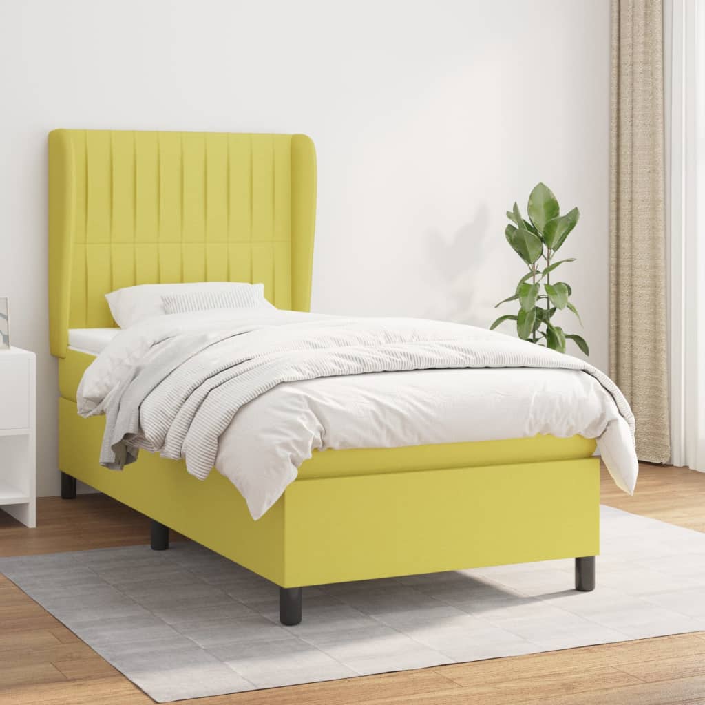 Boxspringbett Mit Matratze Stoff Grün