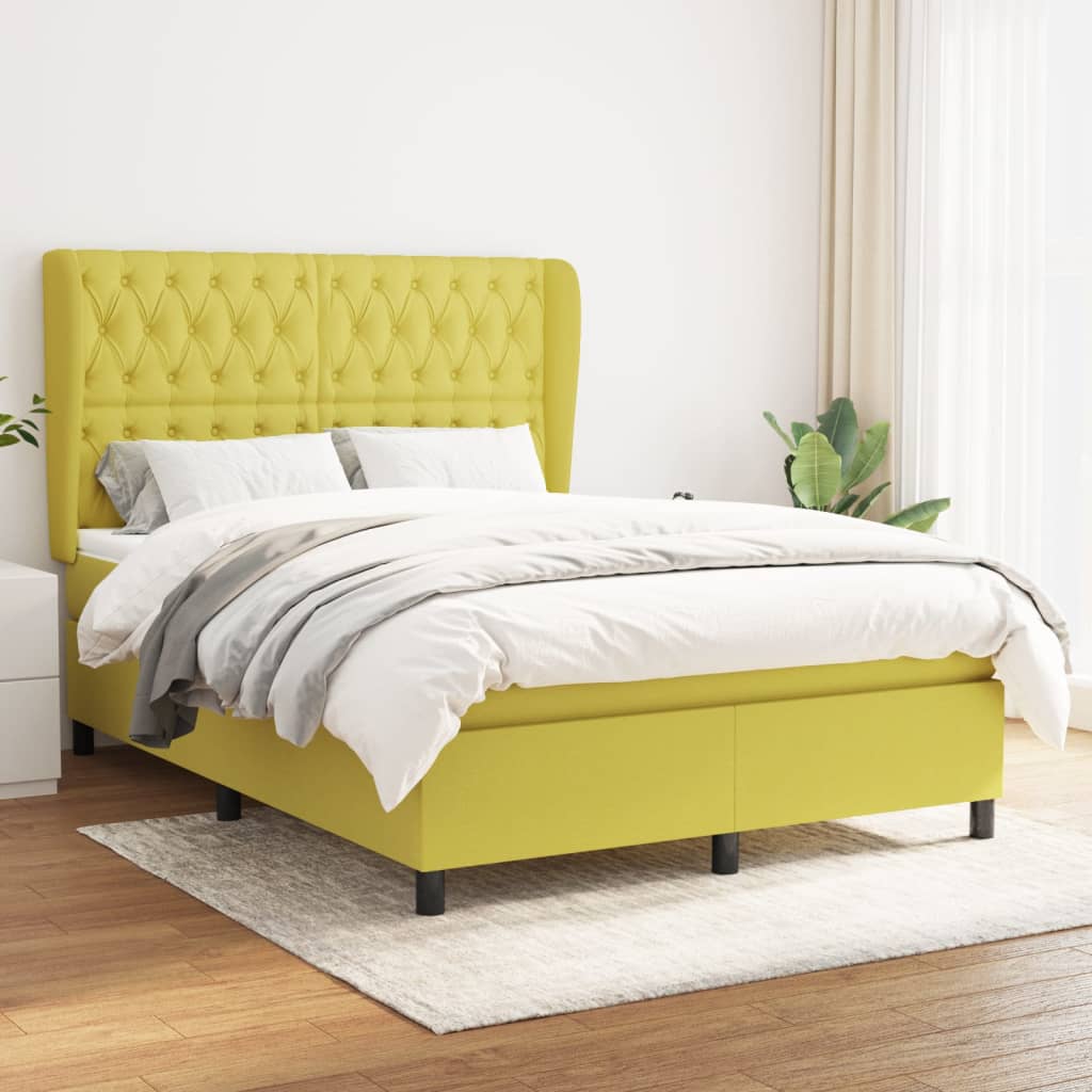 Boxspringbett Mit Matratze Stoff Grün