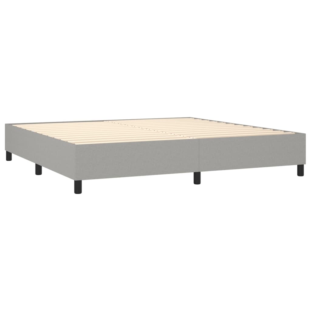 Boxspringbett Mit Matratze Stoff Hellgrau