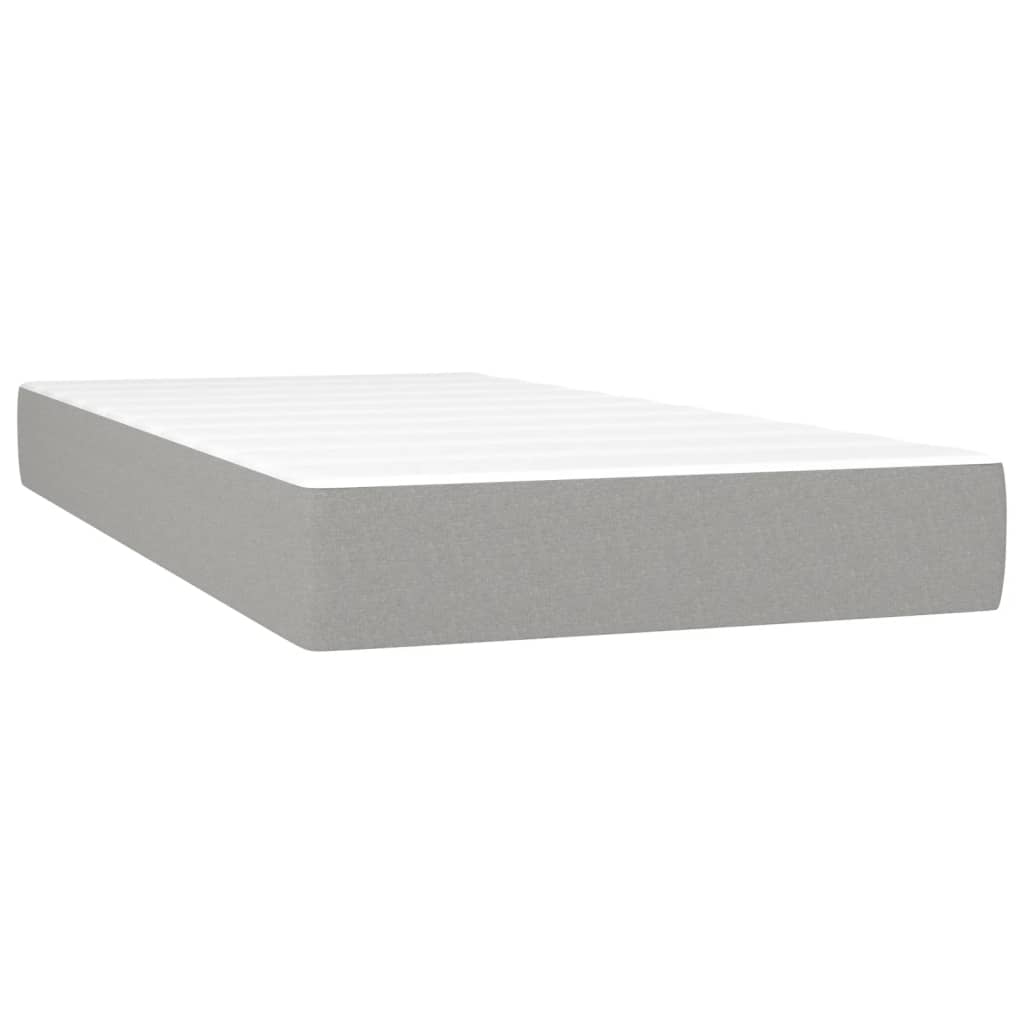 Boxspringbett Mit Matratze Stoff Hellgrau
