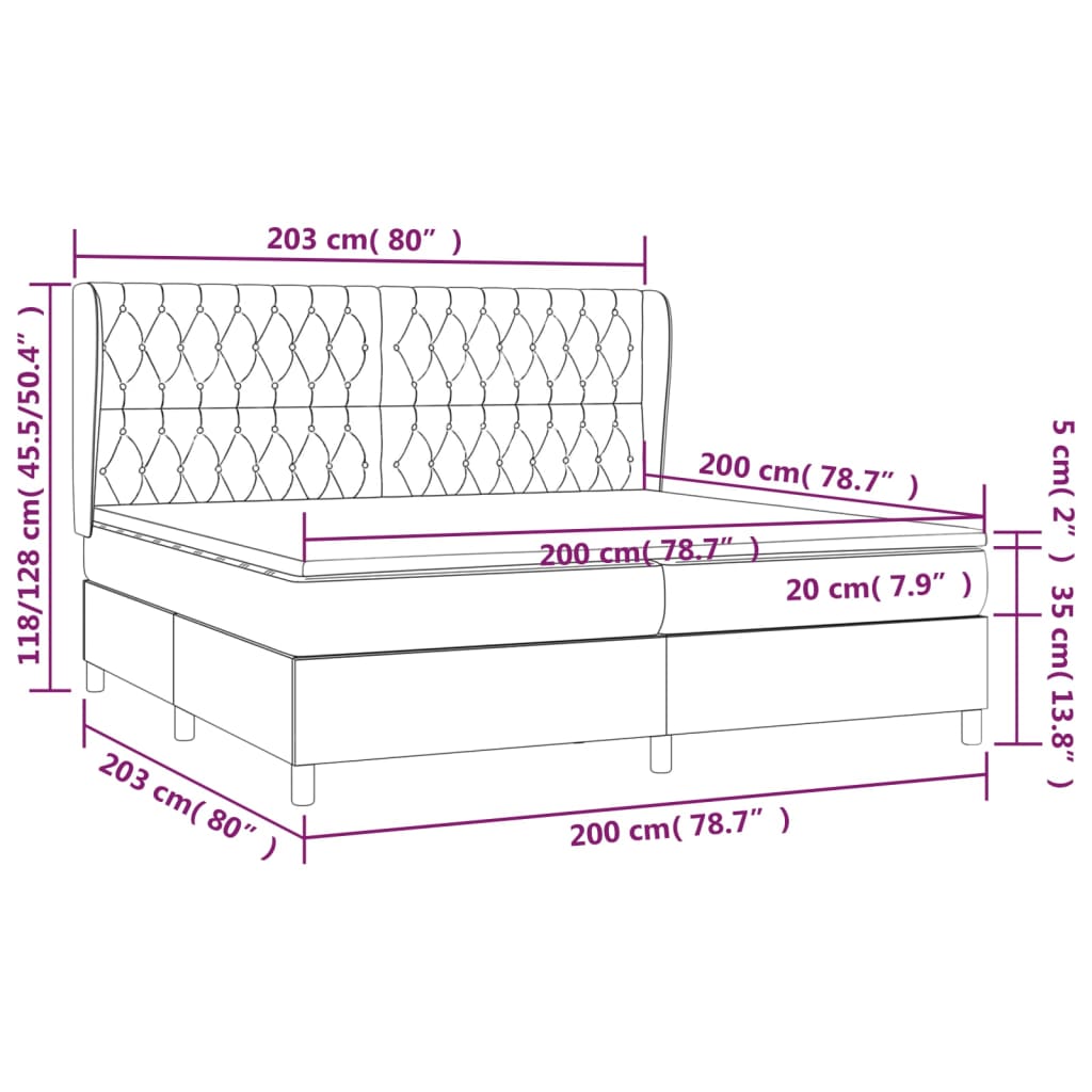 Boxspringbett Mit Matratze Stoff Hellgrau