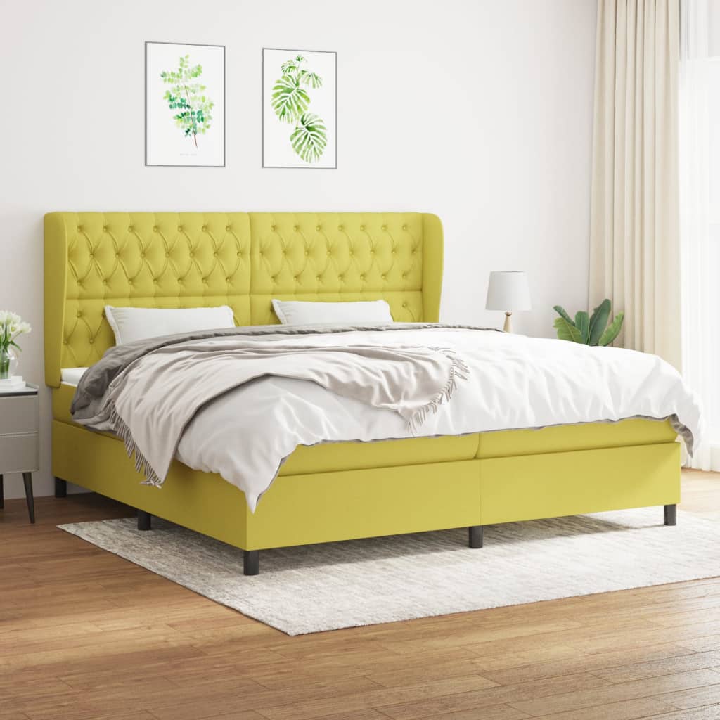 Boxspringbett Mit Matratze Stoff Grün