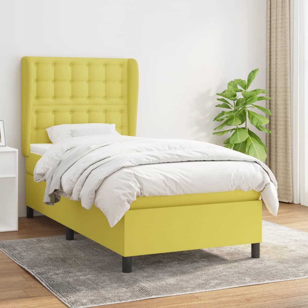 Boxspringbett Mit Matratze Stoff Grün