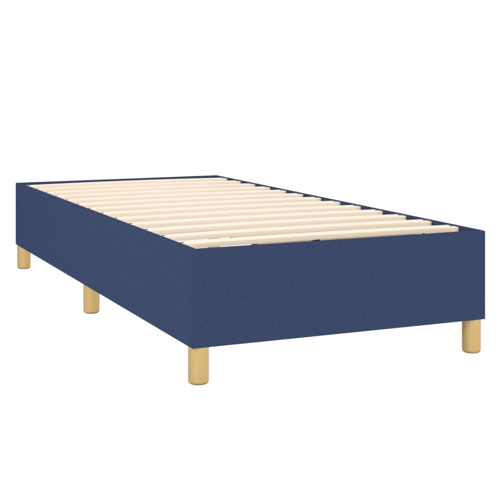 Boxspringbett Mit Matratze Stoff Blau