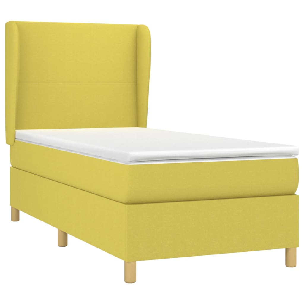 Boxspringbett Mit Matratze Stoff Grün