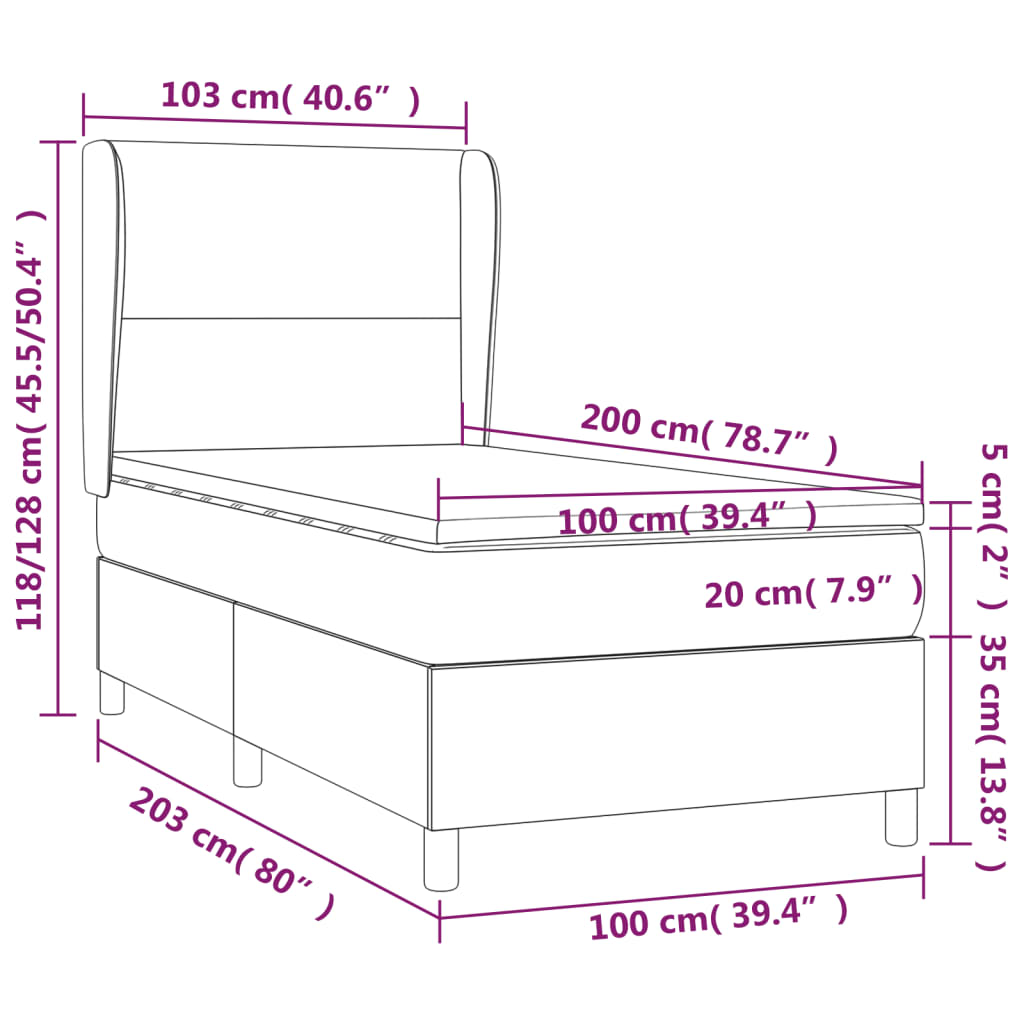 Boxspringbett Mit Matratze Stoff Grün