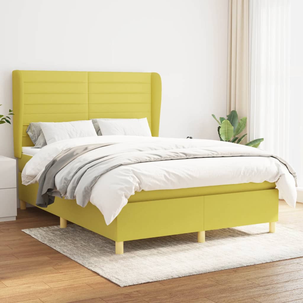 Boxspringbett Mit Matratze Stoff Grün