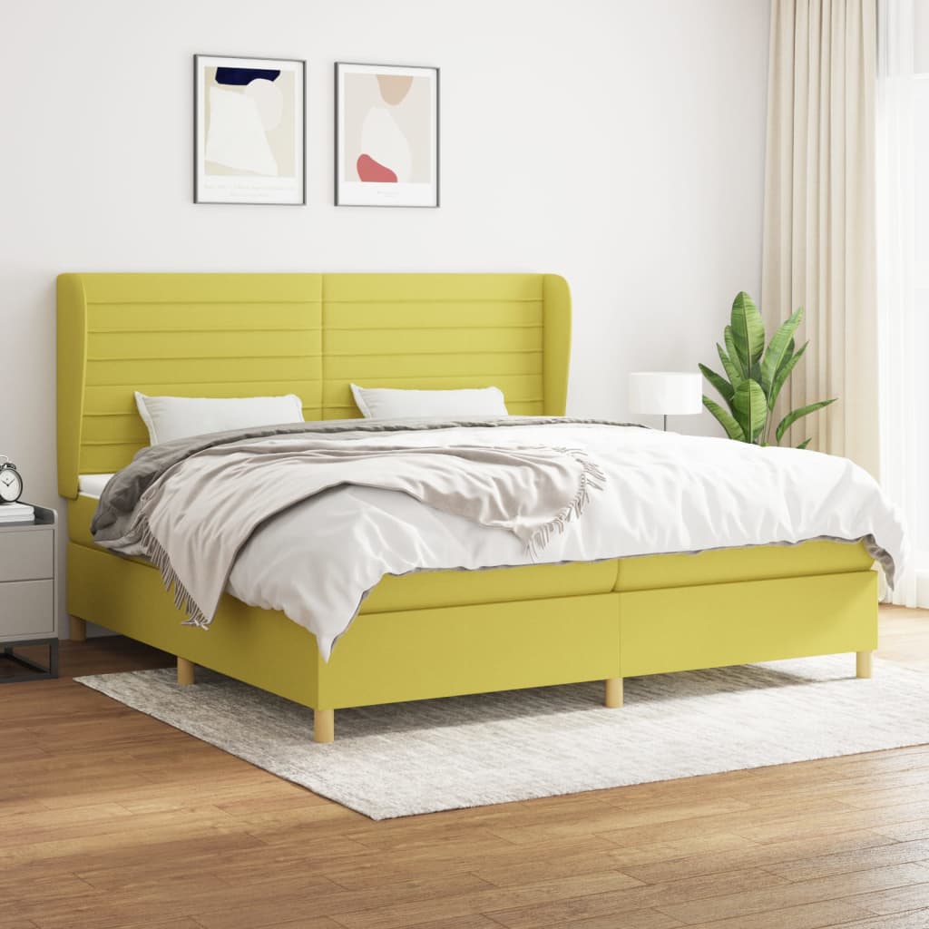Boxspringbett Mit Matratze Stoff Grün