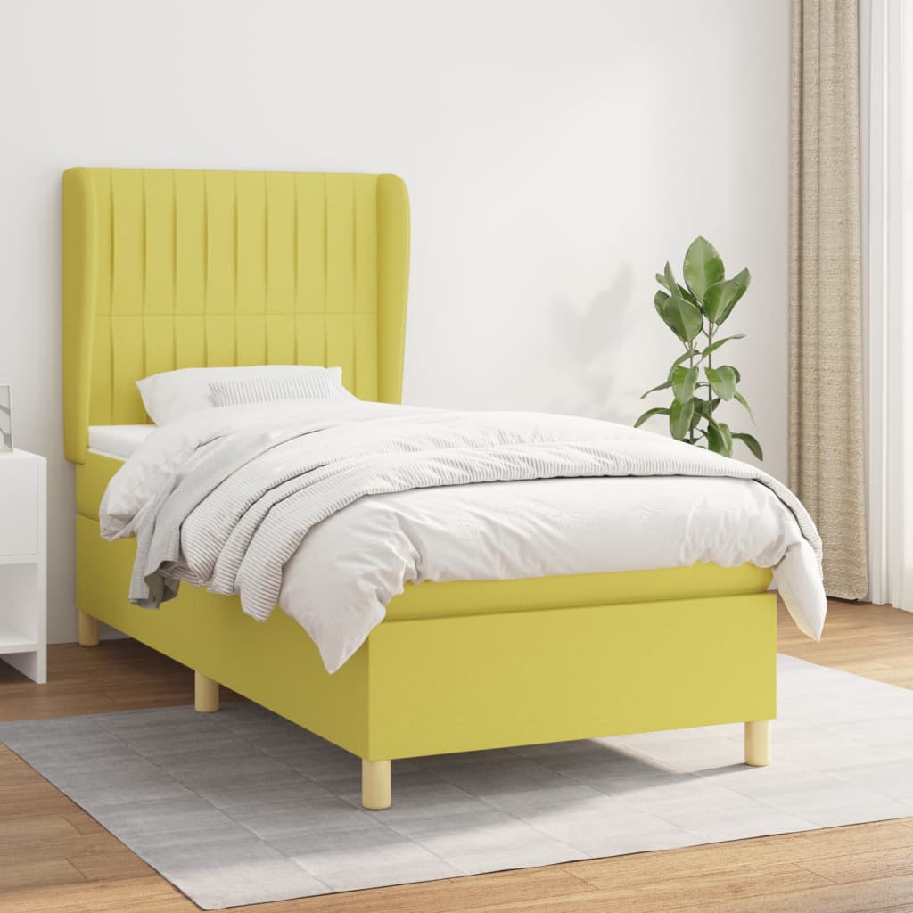 Boxspringbett Mit Matratze Stoff Grün