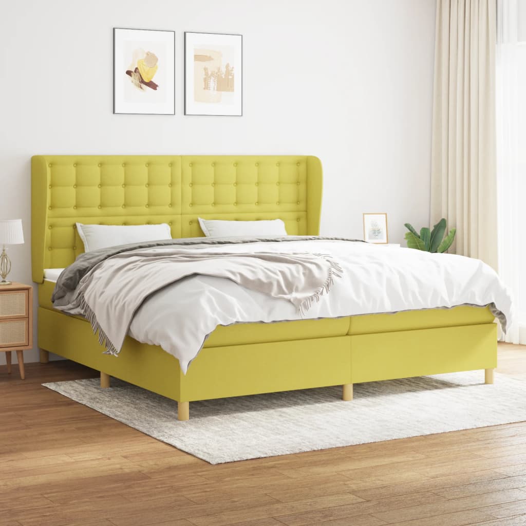 Boxspringbett Mit Matratze Stoff Grün