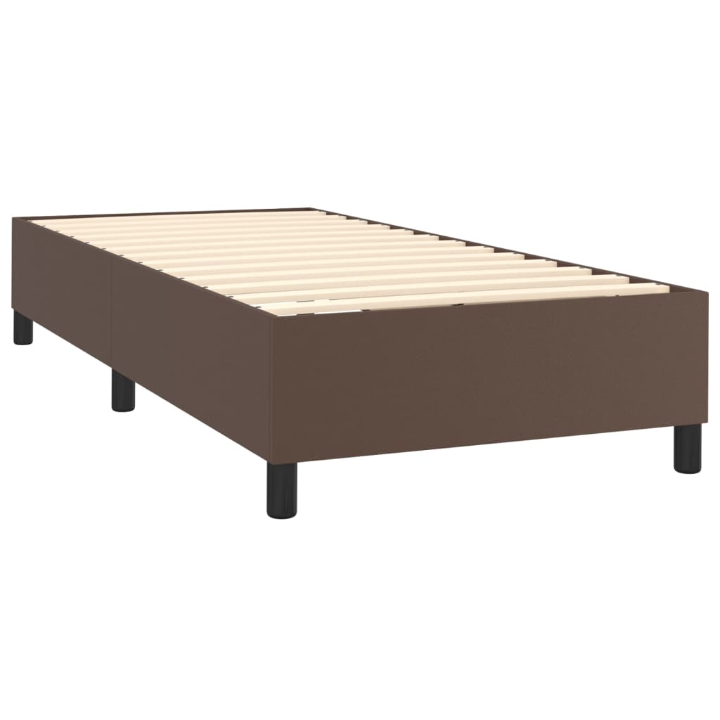 Boxspringbett Mit Matratze Kunstleder Braun