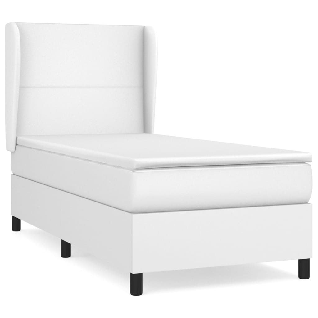 Boxspringbett Mit Matratze Kunstleder Weiß
