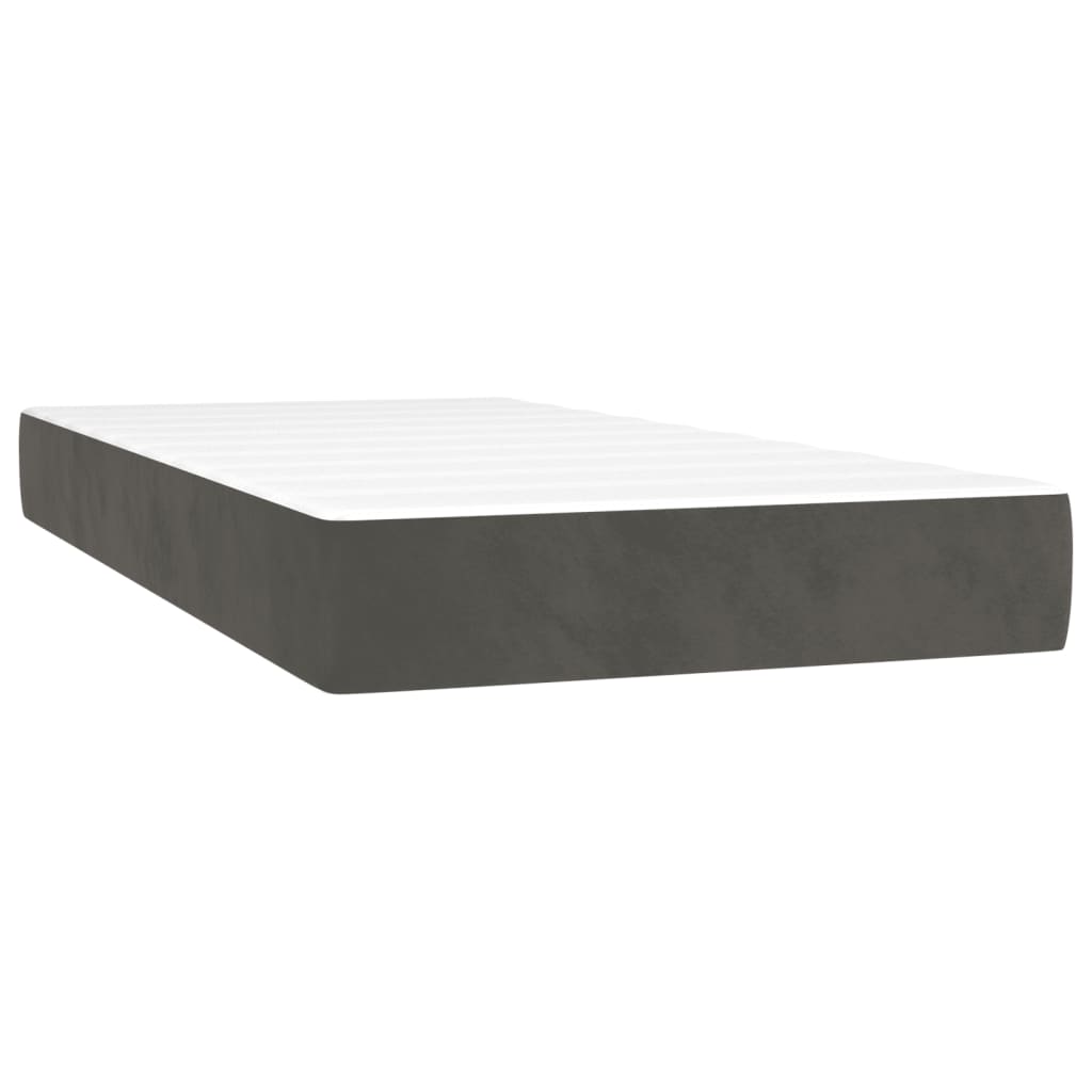 Boxspringbett Mit Matratze Samt Dunkelgrau