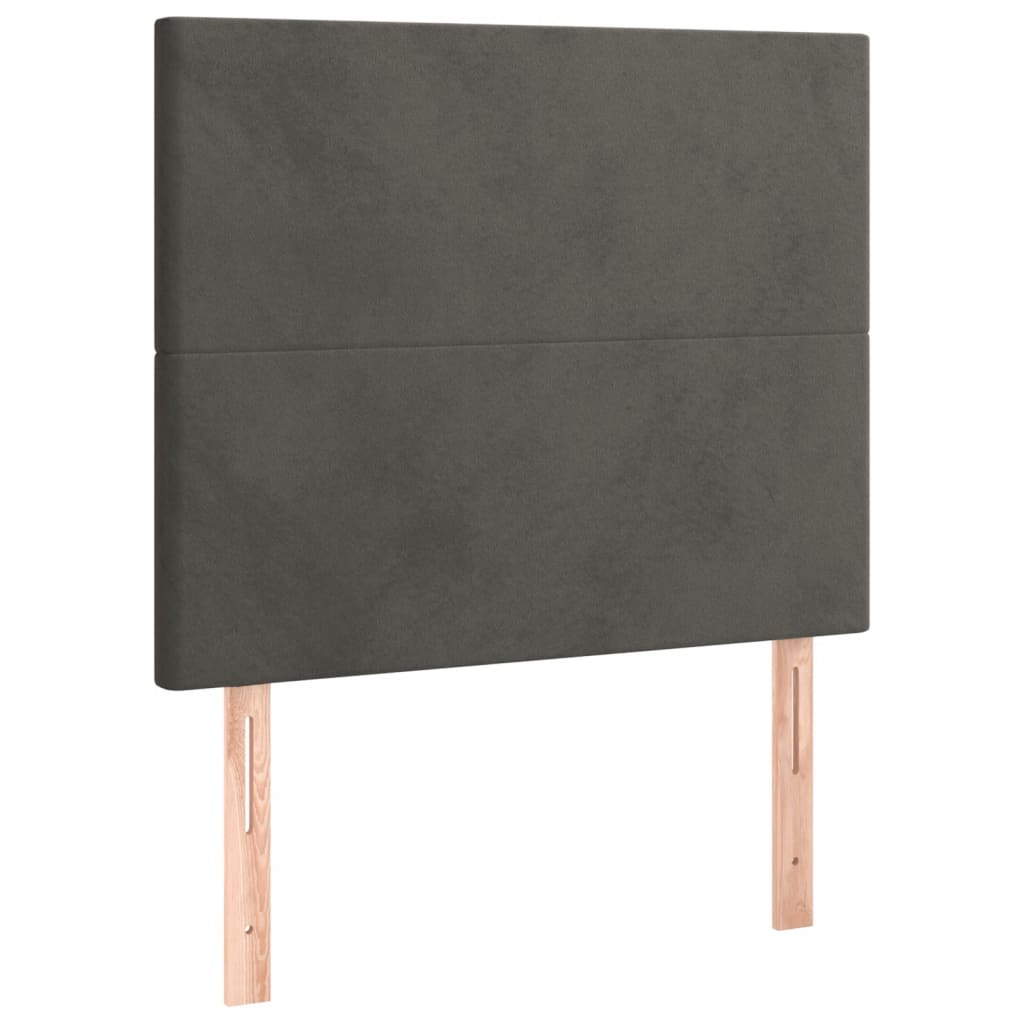 Boxspringbett Mit Matratze Samt Dunkelgrau
