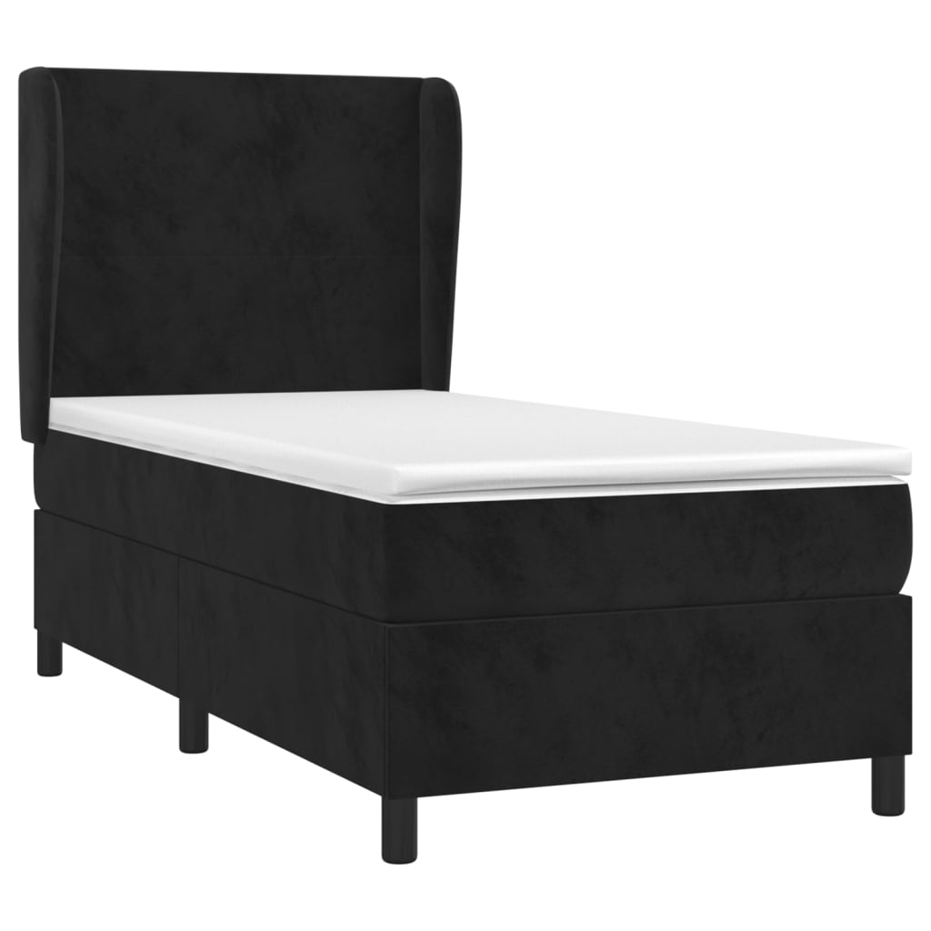 Boxspringbett Mit Matratze Samt Schwarz