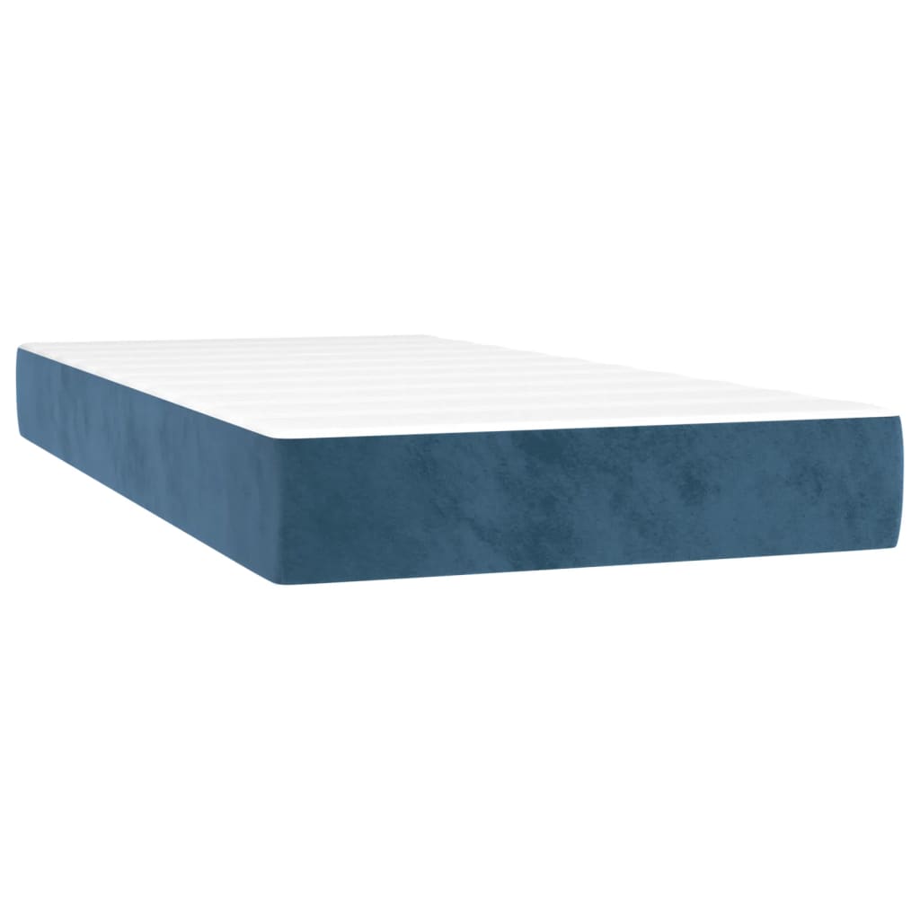 Boxspringbett Mit Matratze Samt Dunkelblau