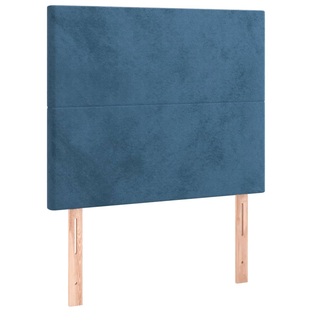 Boxspringbett Mit Matratze Samt Dunkelblau