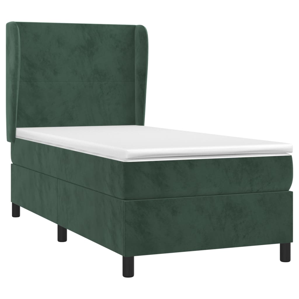 Boxspringbett Mit Matratze Samt Dunkelgrün