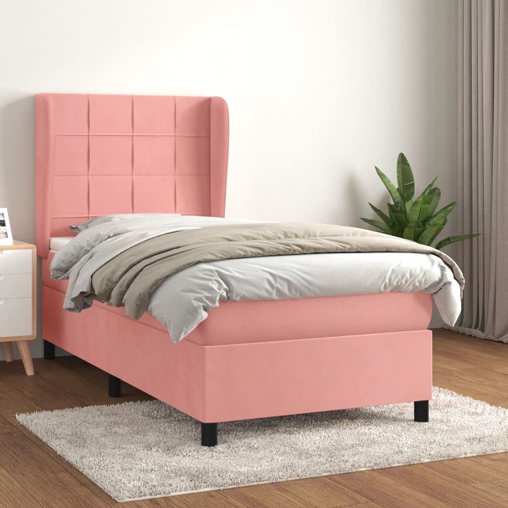 Boxspringbett Mit Matratze Samt Rosa