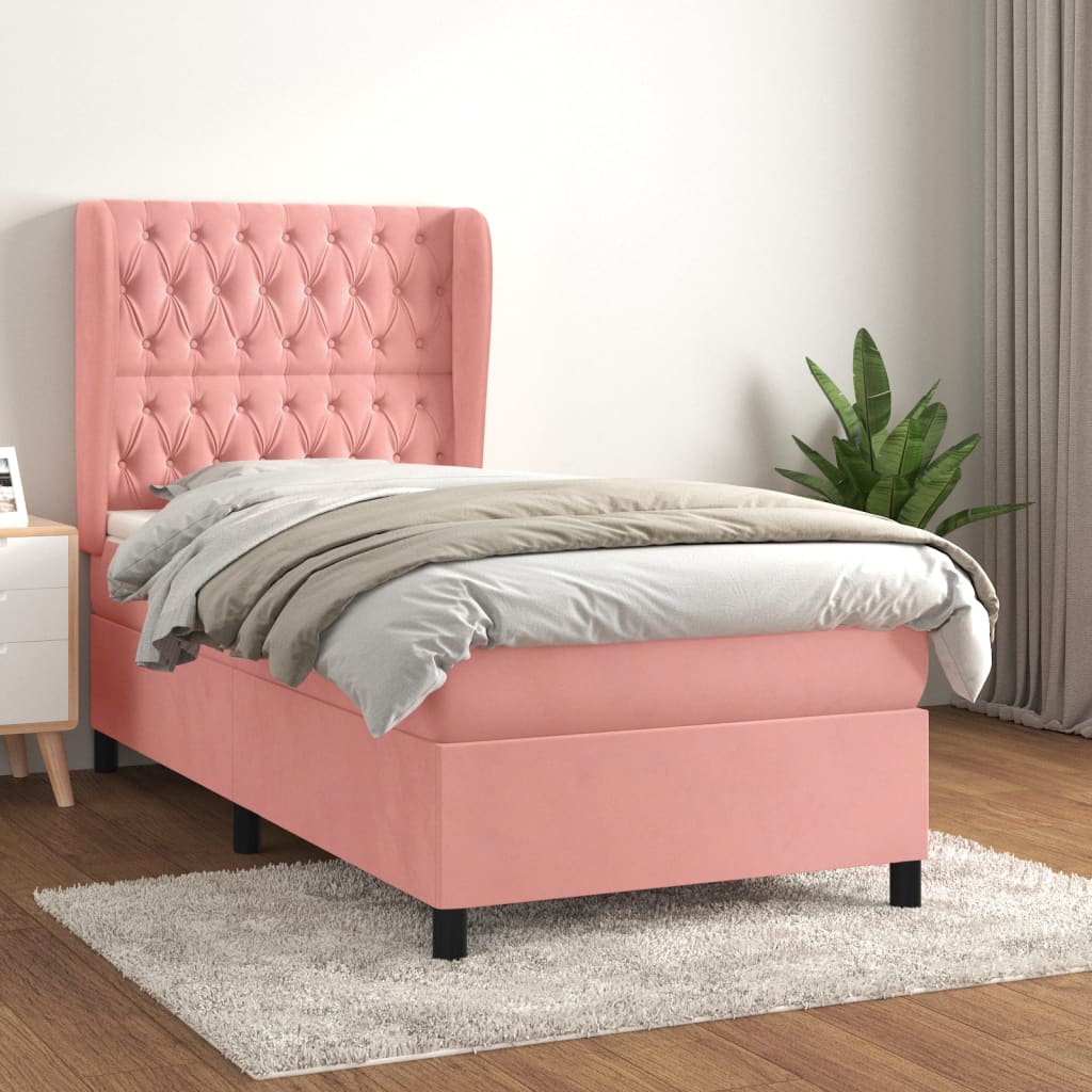 Boxspringbett Mit Matratze Samt Rosa