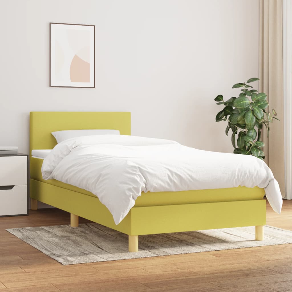Boxspringbett Mit Matratze Stoff Grün