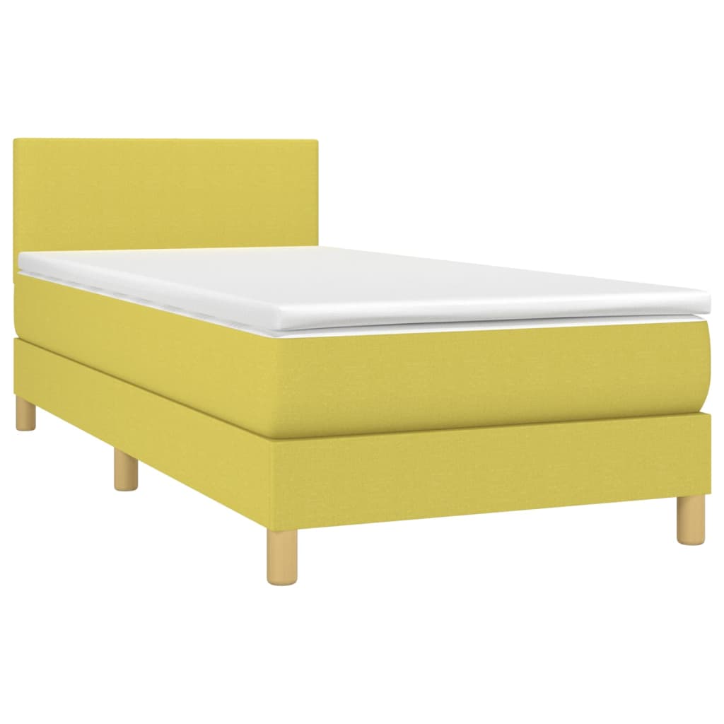 Boxspringbett Mit Matratze Stoff Grün