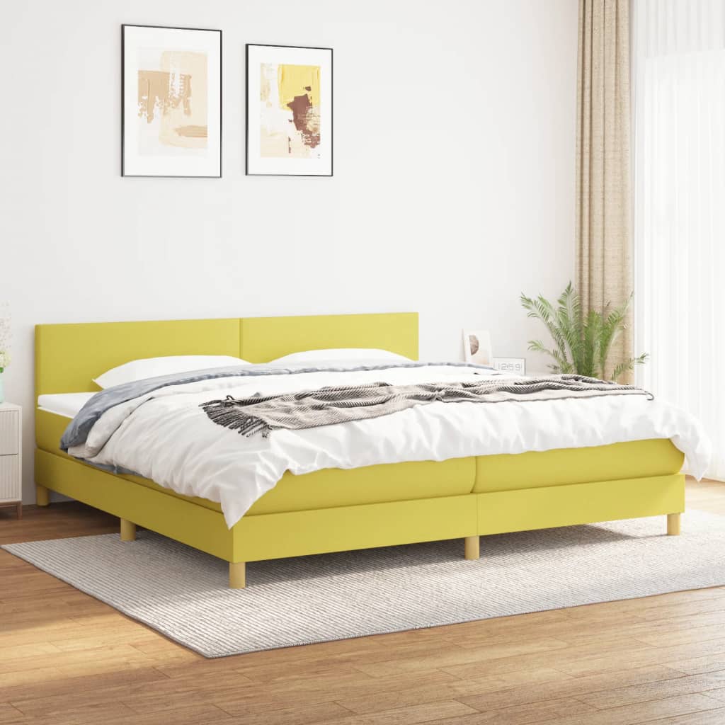 Boxspringbett Mit Matratze Stoff Grün